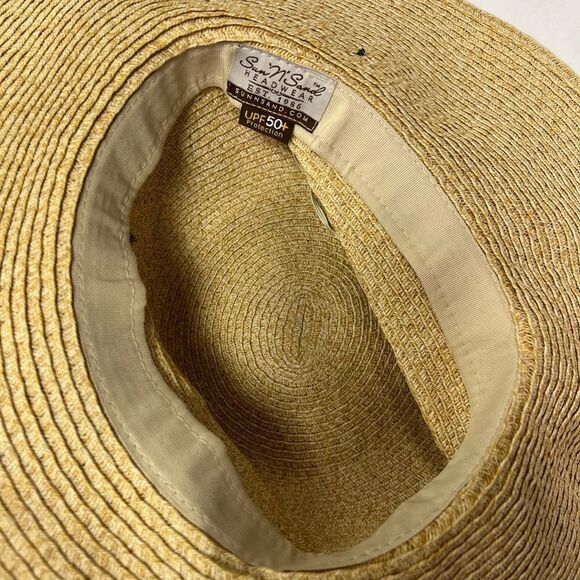 - Sun & Sands straw large brim hat with bow - Picture 6 of 7